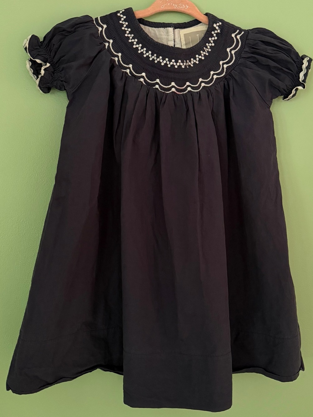 Lil Cactus Navy Smoked Dress Girls 2T